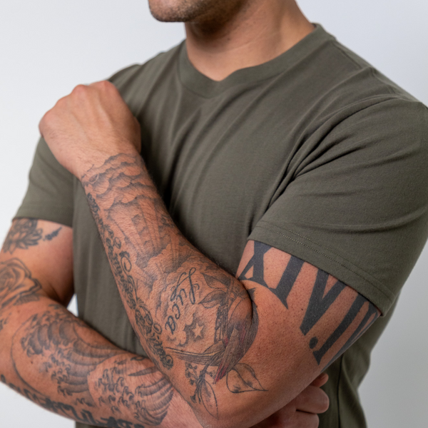 Maglietta Verde Oliva Girocollo