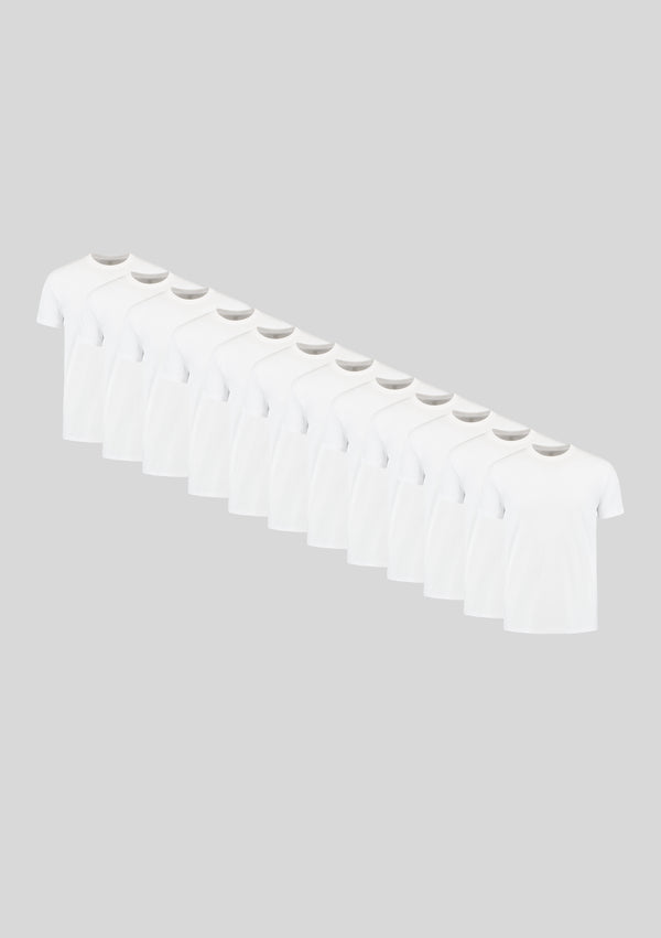 Pacco 12 Magliette Tutte Bianche