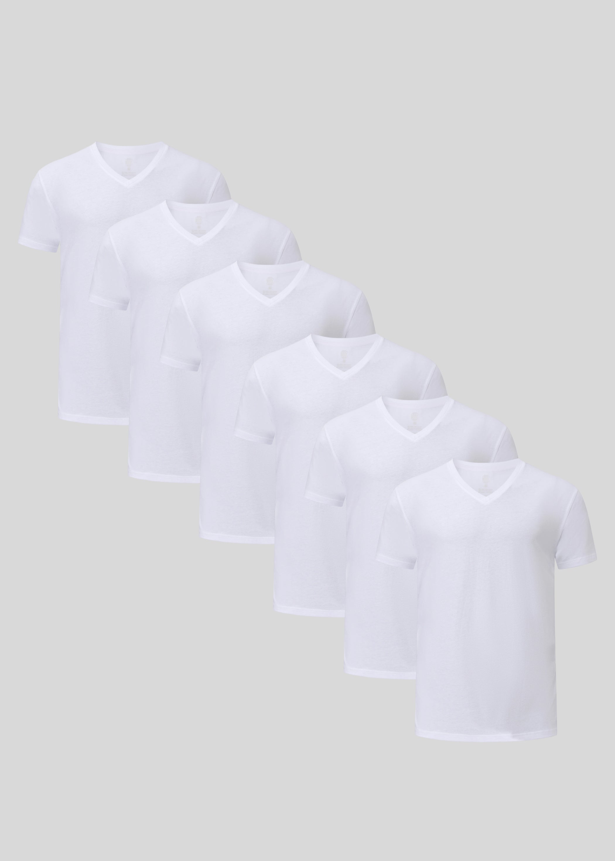 White V-neck 6-pack