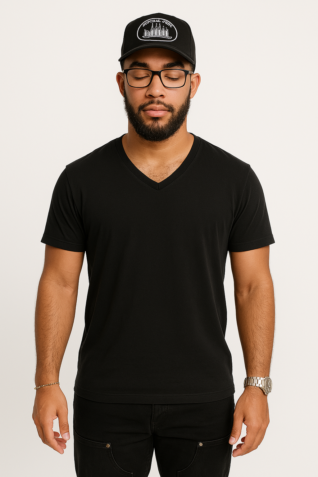 Black V-neck 3-pack