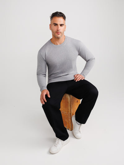 Melange Gray Long Sleeve
