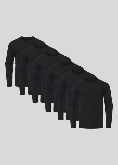 Black Long Sleeves 6-pack