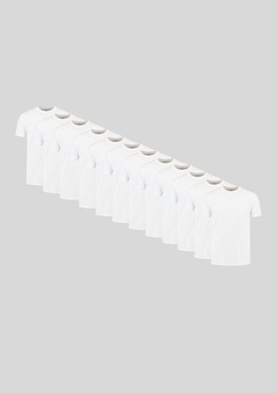 Pacco 12 Magliette Tutte Bianche