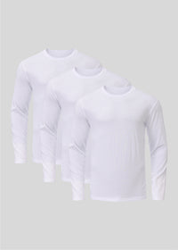 White Long Sleeve 3-pack